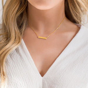 Engraved Bar Pendant: